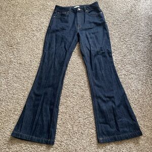 Warehouse Dark Indigo Flare Jeans